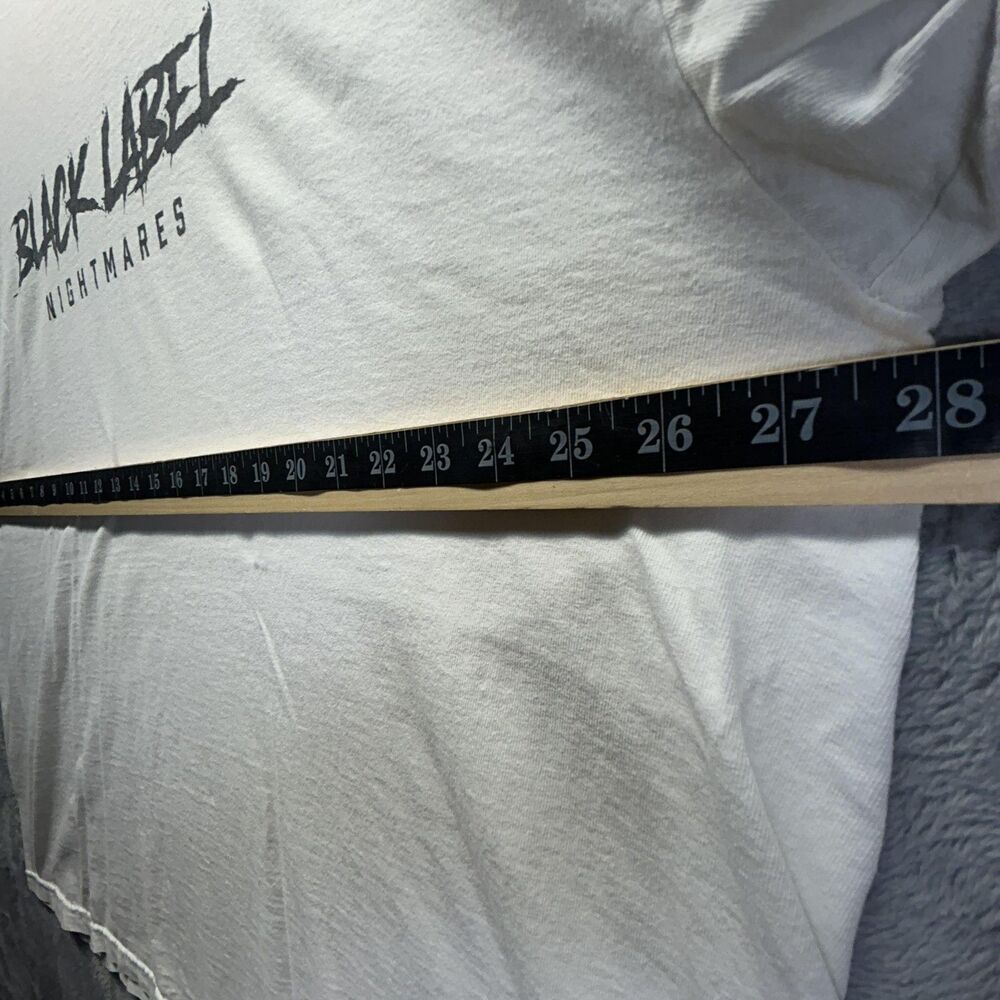 Black Label Nightmares Shirt Mens 3XL White Graphic Tee Short‎ Sleeve Streetwear - Picture 7 of 10